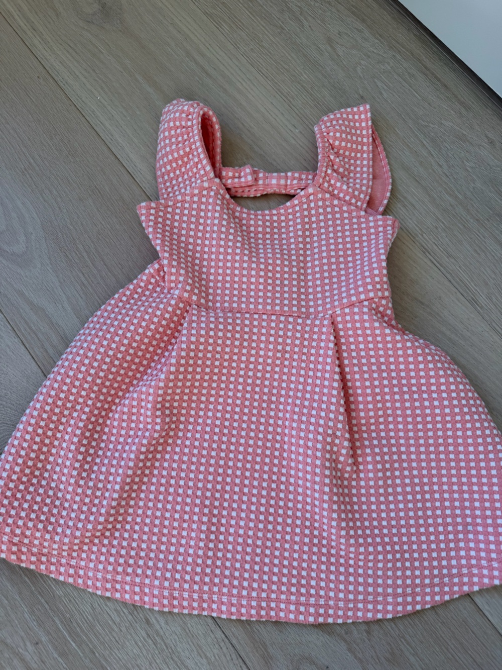 Janie and Jack Pink and White Textured Sundress